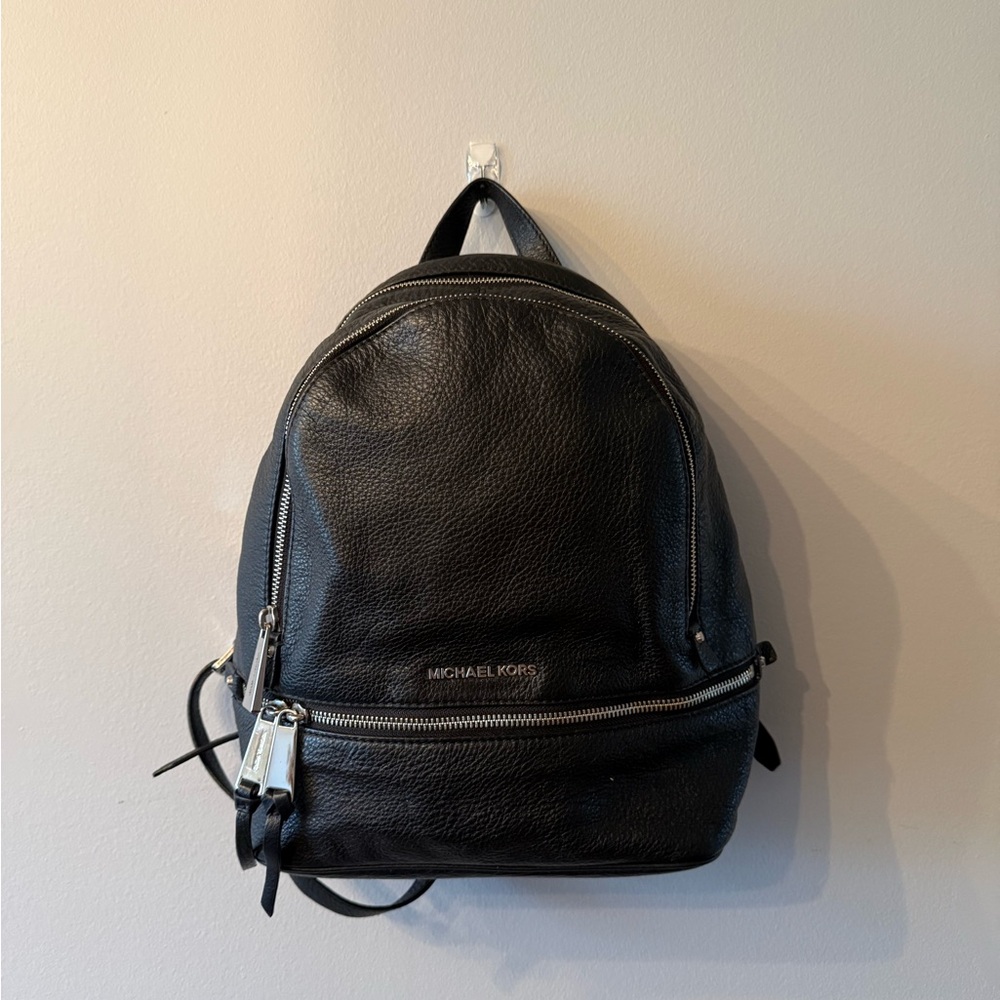 Michael Kors Black Textured Backpack